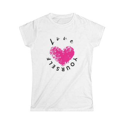 Women's Inspirational Tee - Love Yourself, Self-Love Shirt, Birthday Gift, Positive Affirmation Top, Casual Outfit