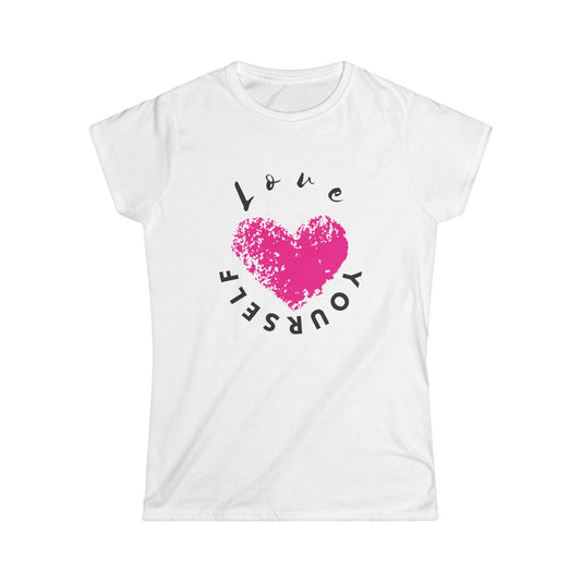 Women's Inspirational Tee - Love Yourself, Self-Love Shirt, Birthday Gift, Positive Affirmation Top, Casual Outfit